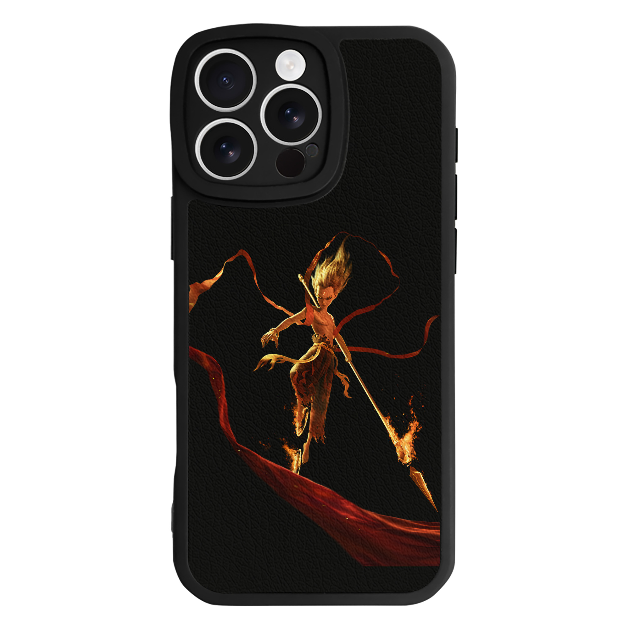 （画像用） Ne Zha 2 ナタ 魔童の大暴れ 【iPhone 16シリーズ対応】シリコンスマホケース（レザー調） 材質：シリコン